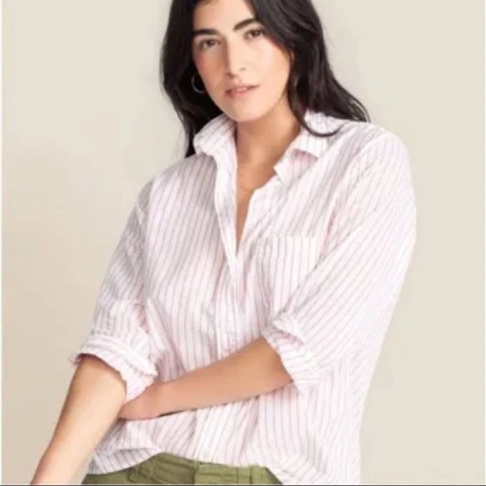 Anthropologie Grayson the Hero cotton button down blouse sz M